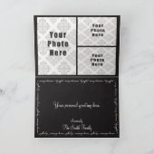 Vrolijk kerstfeest/Joyful Nieuwjaar 4 Foto Feestdagen Kaart (Binnen)