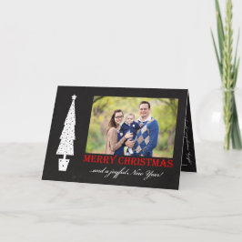 Vrolijk kerstfeest/Joyful Nieuwjaar 4 Foto Feestdagen Kaart