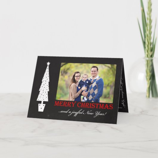 Vrolijk kerstfeest/Joyful Nieuwjaar 4 Foto Feestdagen Kaart (Voorkant)