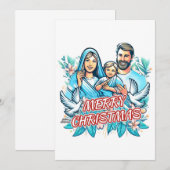 Vrolijk kerstfeest kaart (Voorkant / Achterkant)