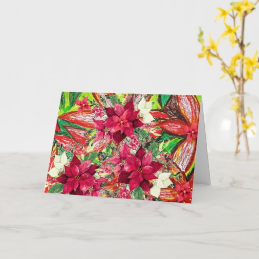 vrolijk kerstfeest! Kaart (Gele Bloem)