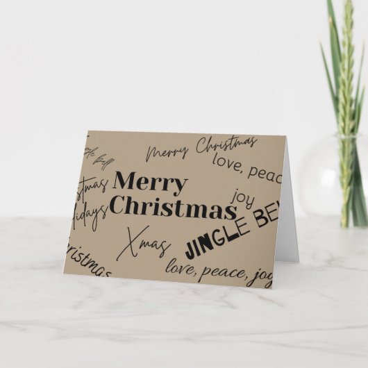 Vrolijk kerstfeest kaart (Voorkant)
