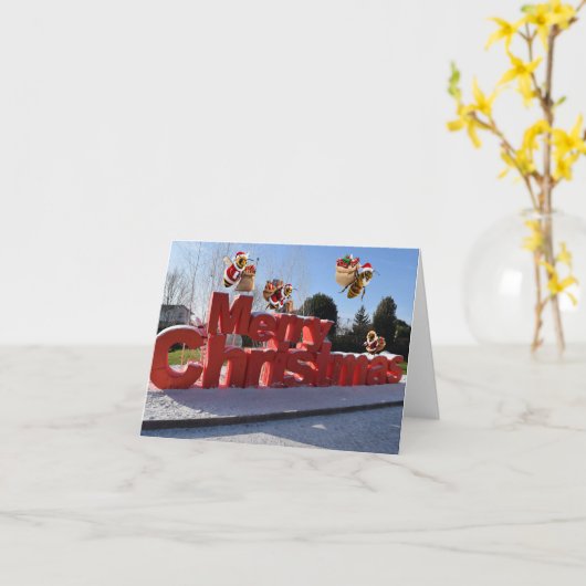 Vrolijk kerstfeest. kaart (Gele Bloem)