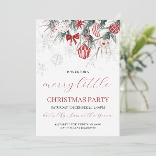 Vrolijk kerstfeest kaart (Staand voorkant)