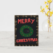 Vrolijk kerstfeest kaart (Gele Bloem)