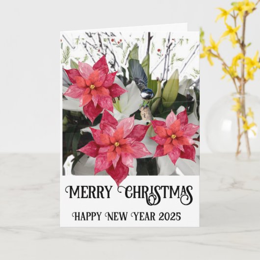 vrolijk kerstfeest! Kaart (Gele Bloem)