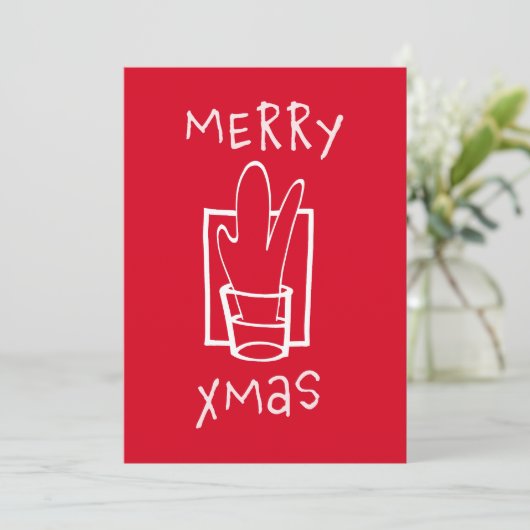 Vrolijk kerstfeest Kaart (Staand voorkant)