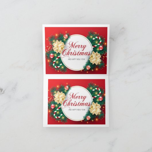 Vrolijk kerstfeest Kaart (Binnen)