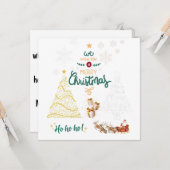 Vrolijk kerstfeest kaart (Voorkant / Achterkant in situ)