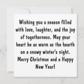 Vrolijk kerstfeest kaart (Achterkant)