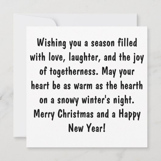 Vrolijk kerstfeest kaart (Achterkant)