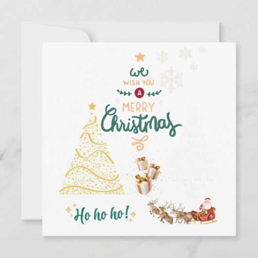 Vrolijk kerstfeest kaart (Voorkant)