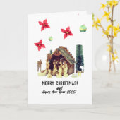 Vrolijk kerstfeest! kaart (Gele Bloem)