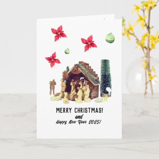 Vrolijk kerstfeest! kaart (Gele Bloem)