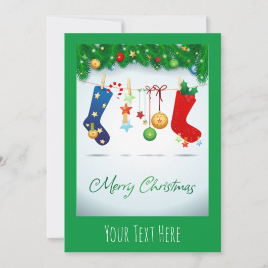 Vrolijk kerstfeest kaart (Voorkant)