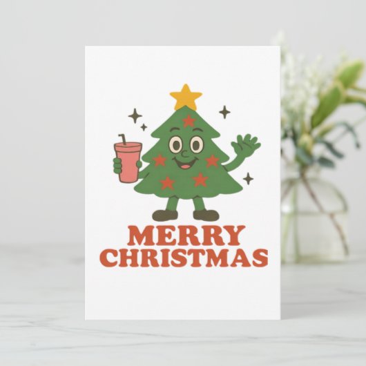 Vrolijk kerstfeest kaart (Staand voorkant)