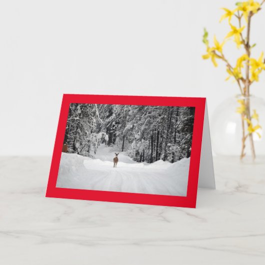 Vrolijk kerstfeest kaart (Gele Bloem)