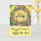 Vrolijk kerstfeest! kaart (Gele Bloem)