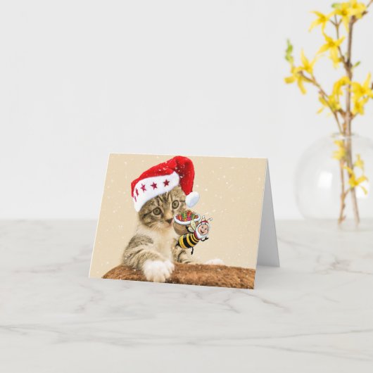 Vrolijk kerstfeest. kaart (Gele Bloem)