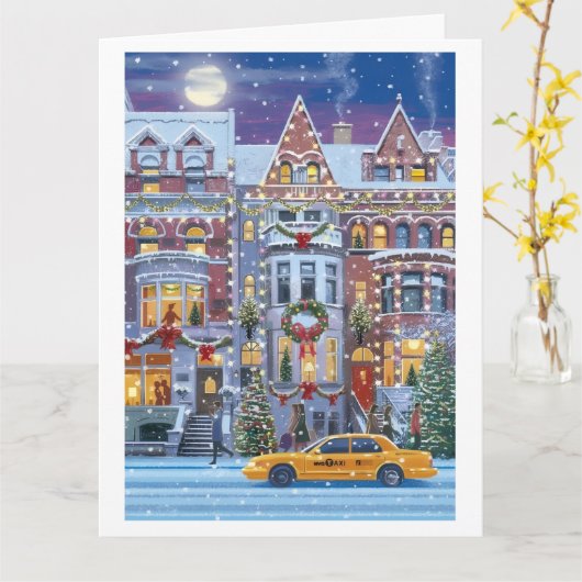 Vrolijk kerstfeest kaart (Gele Bloem)