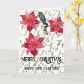 Vrolijk kerstfeest! kaart (Gele Bloem)