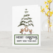 vrolijk kerstfeest! Kaart (Gele Bloem)