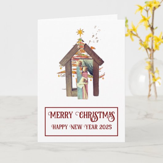 Vrolijk kerstfeest! kaart (Gele Bloem)