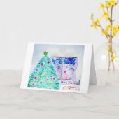 Vrolijk kerstfeest! kaart (Gele Bloem)