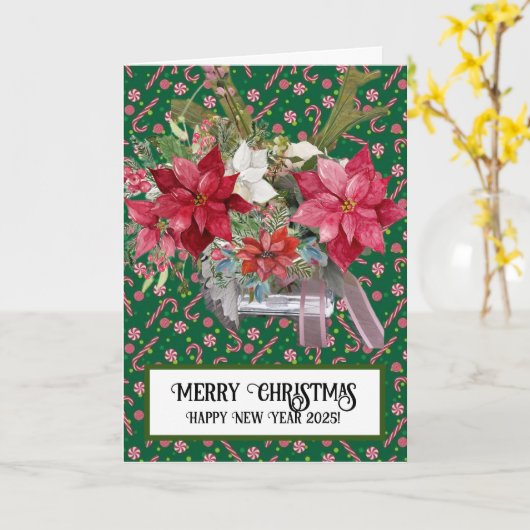 Vrolijk kerstfeest! kaart (Gele Bloem)