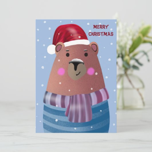 Vrolijk kerstfeest kaart (Staand voorkant)