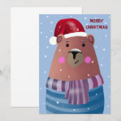 Vrolijk kerstfeest kaart (Voorkant / Achterkant)