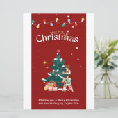 Vrolijk kerstfeest kaart (Staand voorkant)