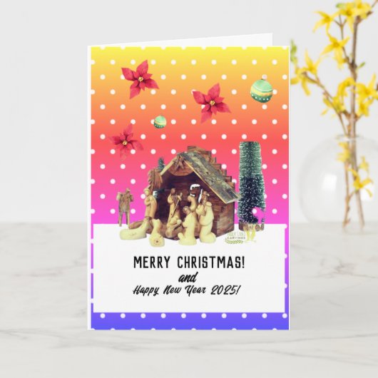 Vrolijk kerstfeest! kaart (Gele Bloem)