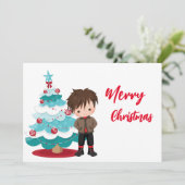 Vrolijk kerstfeest kaart (Staand voorkant)