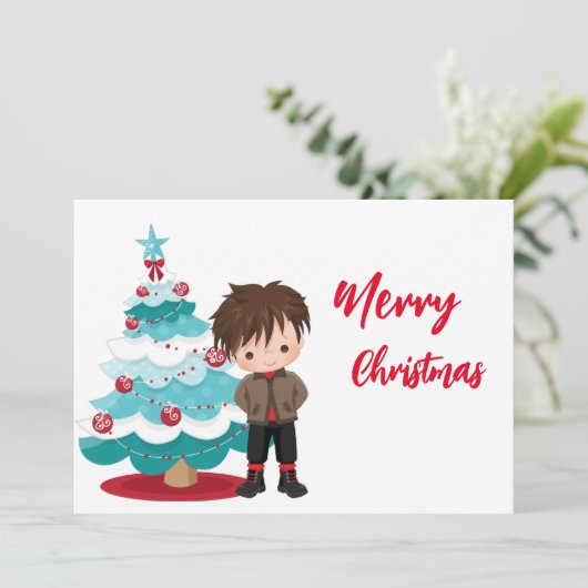 Vrolijk kerstfeest kaart (Staand voorkant)