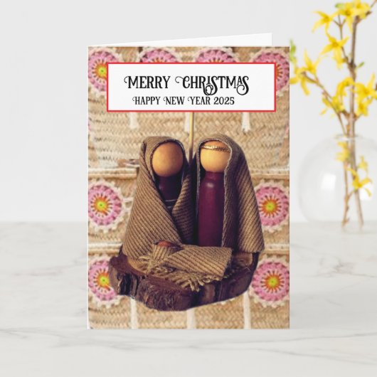 Vrolijk kerstfeest! kaart (Gele Bloem)