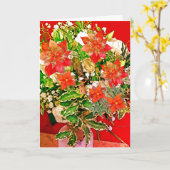 Vrolijk kerstfeest! kaart (Gele Bloem)