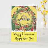 Vrolijk kerstfeest! kaart (Gele Bloem)