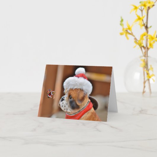 Vrolijk kerstfeest. kaart (Gele Bloem)