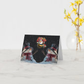 Vrolijk kerstfeest. kaart (Gele Bloem)