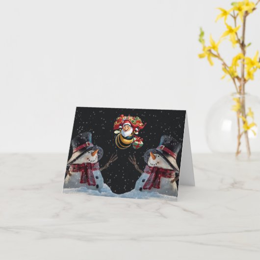 Vrolijk kerstfeest. kaart (Gele Bloem)