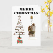 vrolijk kerstfeest! Kaart (Gele Bloem)