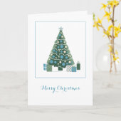 Vrolijk kerstfeest kaart (Gele Bloem)