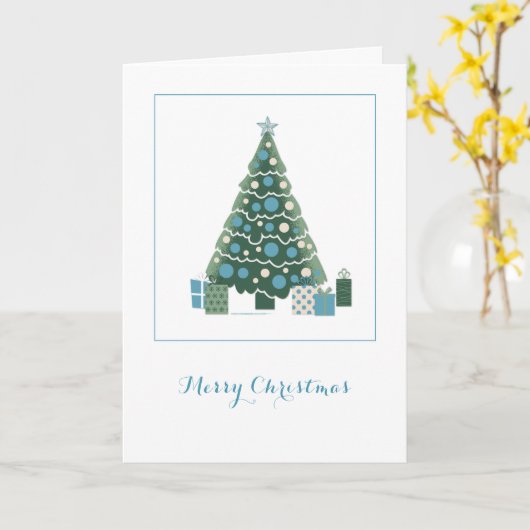 Vrolijk kerstfeest kaart (Gele Bloem)