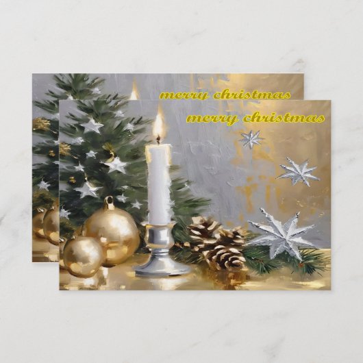 vrolijk kerstfeest kaart (Voorkant / Achterkant)