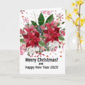 Vrolijk kerstfeest! kaart (Gele Bloem)