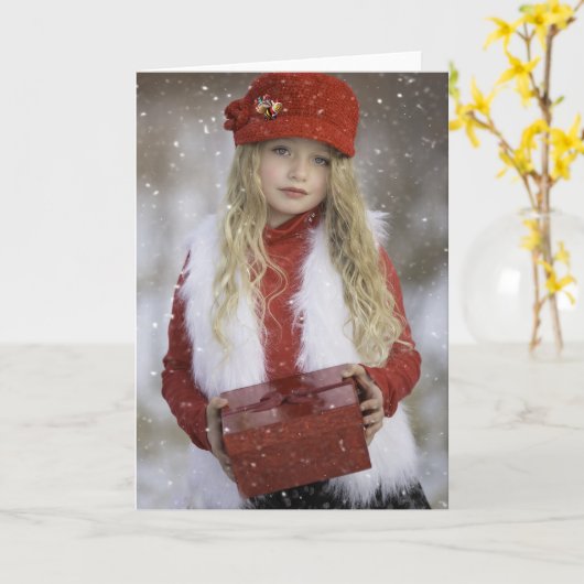 Vrolijk kerstfeest. kaart (Gele Bloem)