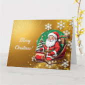 Vrolijk kerstfeest! kaart (Gele Bloem)