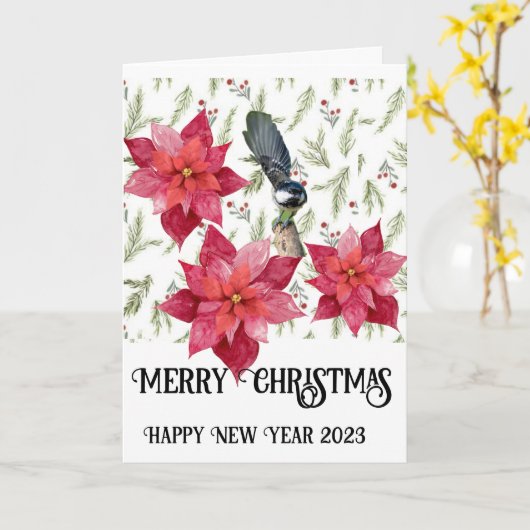 vrolijk kerstfeest! Kaart (Gele Bloem)