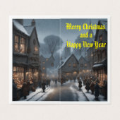Vrolijk kerstfeest kaart (Buitenkant ongevouwen)